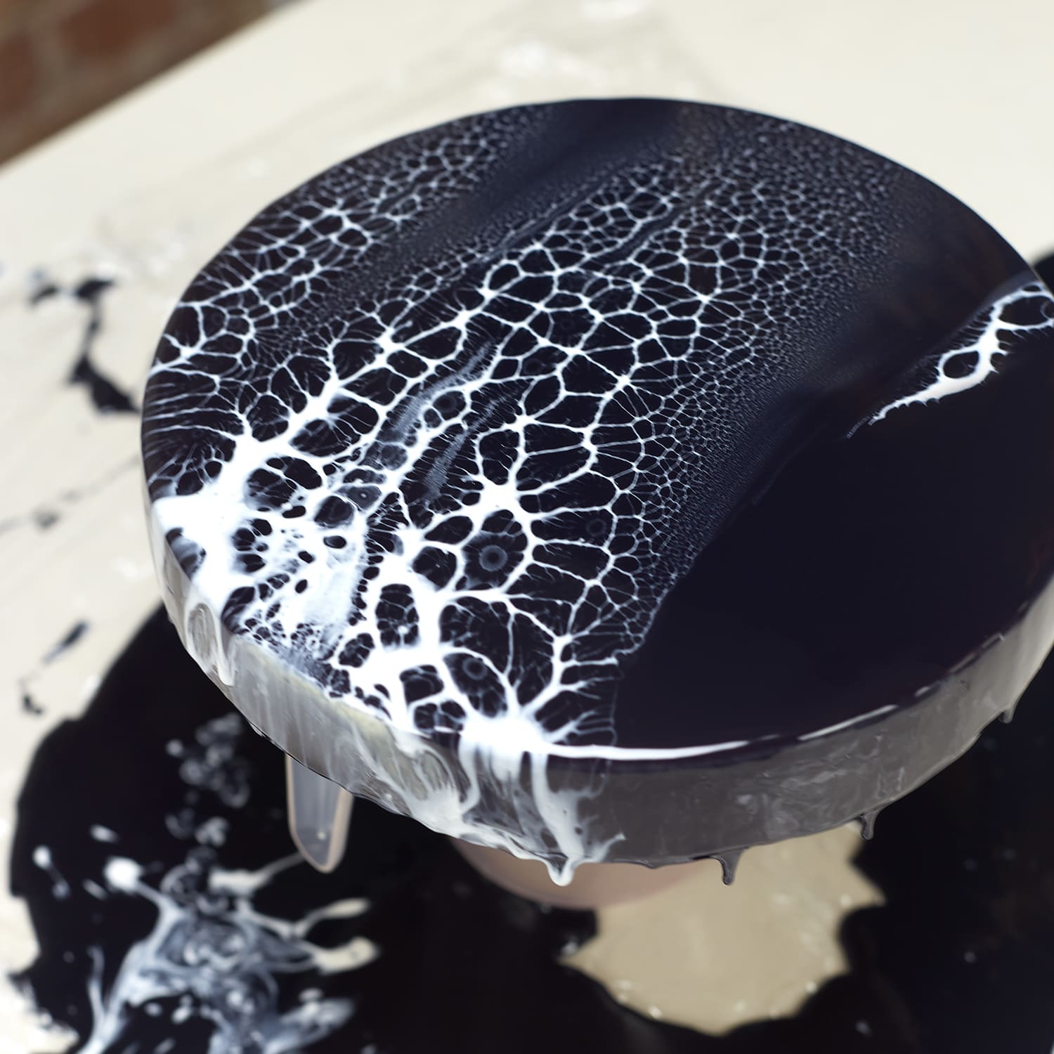 How to Make a Spider Web Mirror Glaze | Online Lesson - Alona Cake School